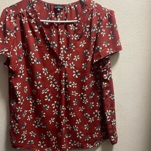 Zac & Rachel Red Floral Blouse
